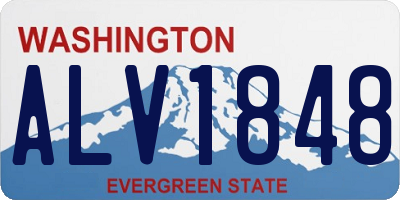 WA license plate ALV1848