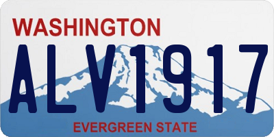 WA license plate ALV1917