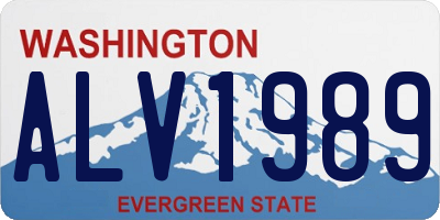 WA license plate ALV1989