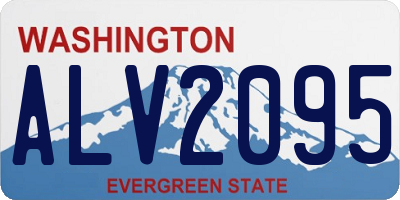 WA license plate ALV2095