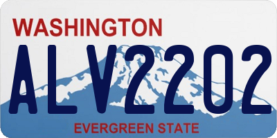 WA license plate ALV2202