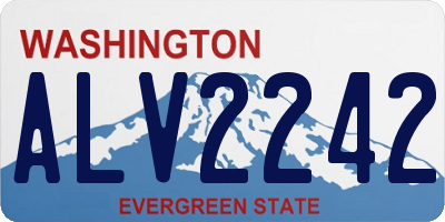 WA license plate ALV2242