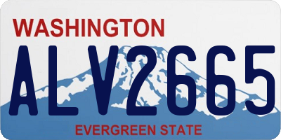 WA license plate ALV2665