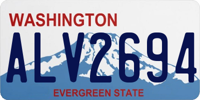 WA license plate ALV2694