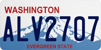 WA license plate ALV2707