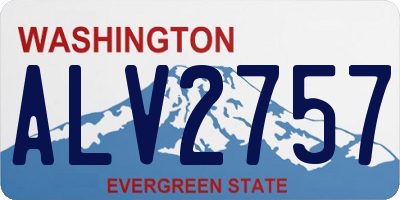 WA license plate ALV2757