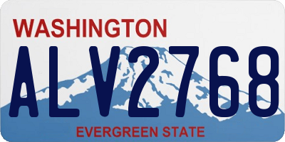 WA license plate ALV2768