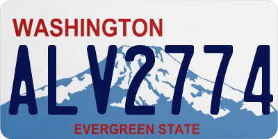 WA license plate ALV2774