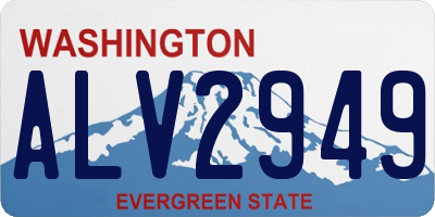 WA license plate ALV2949