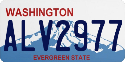 WA license plate ALV2977