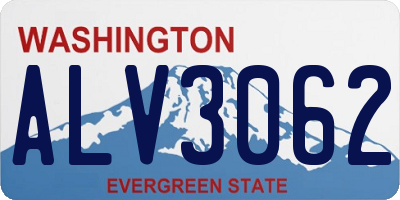 WA license plate ALV3062