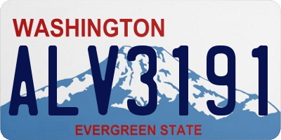 WA license plate ALV3191