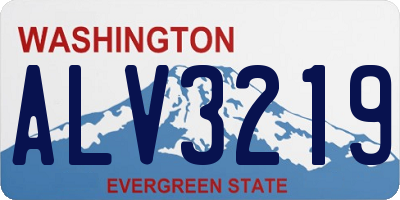 WA license plate ALV3219
