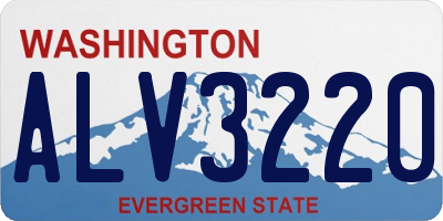 WA license plate ALV3220