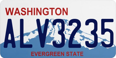 WA license plate ALV3235