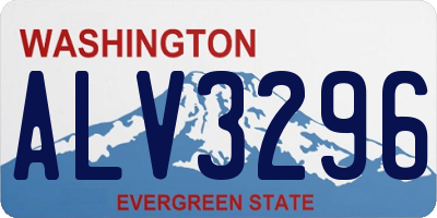 WA license plate ALV3296