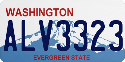 WA license plate ALV3323