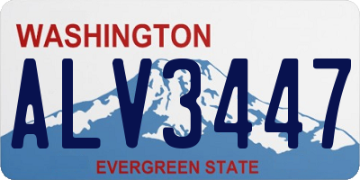 WA license plate ALV3447