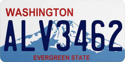 WA license plate ALV3462