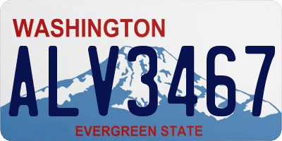 WA license plate ALV3467