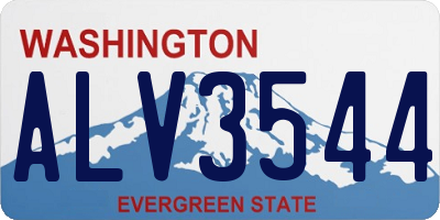 WA license plate ALV3544