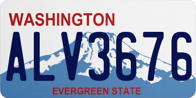 WA license plate ALV3676