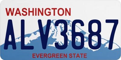 WA license plate ALV3687
