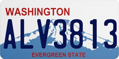 WA license plate ALV3813