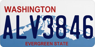 WA license plate ALV3846