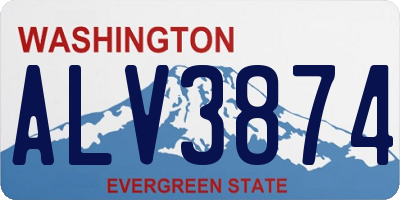 WA license plate ALV3874