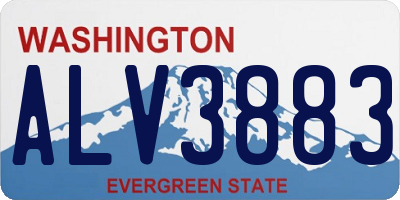 WA license plate ALV3883