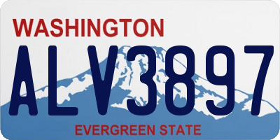 WA license plate ALV3897