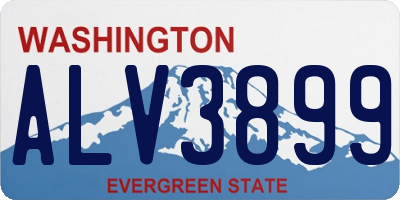 WA license plate ALV3899