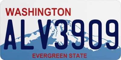 WA license plate ALV3909