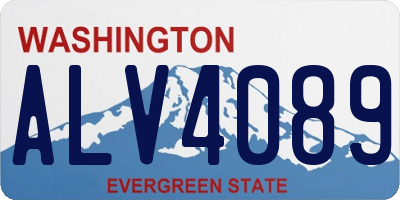 WA license plate ALV4089