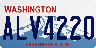 WA license plate ALV4220