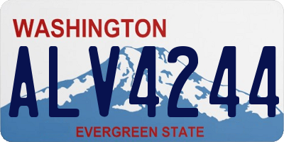 WA license plate ALV4244