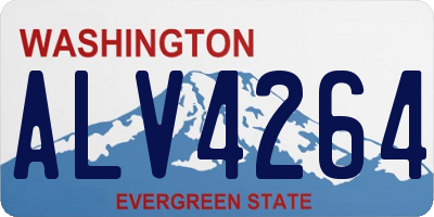 WA license plate ALV4264