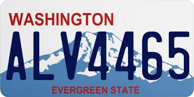 WA license plate ALV4465