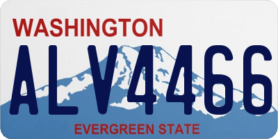 WA license plate ALV4466