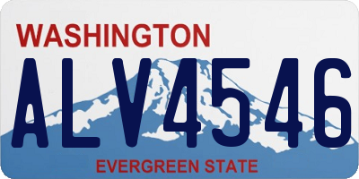 WA license plate ALV4546