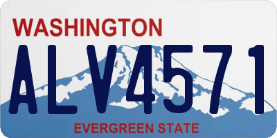 WA license plate ALV4571