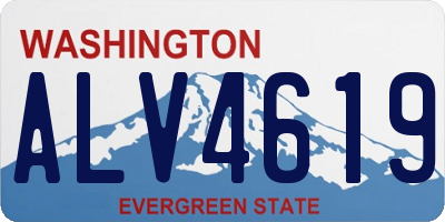 WA license plate ALV4619