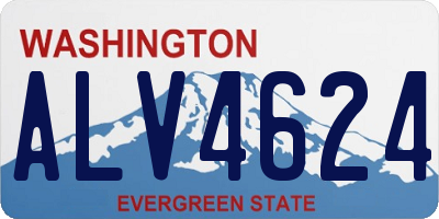 WA license plate ALV4624