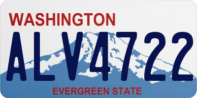 WA license plate ALV4722
