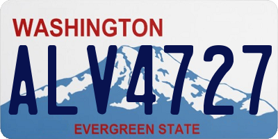 WA license plate ALV4727