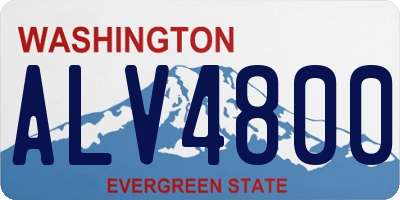 WA license plate ALV4800