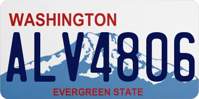 WA license plate ALV4806
