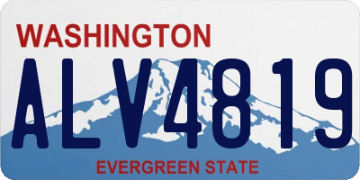 WA license plate ALV4819