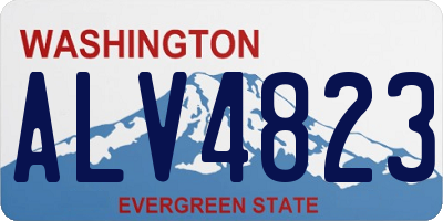WA license plate ALV4823